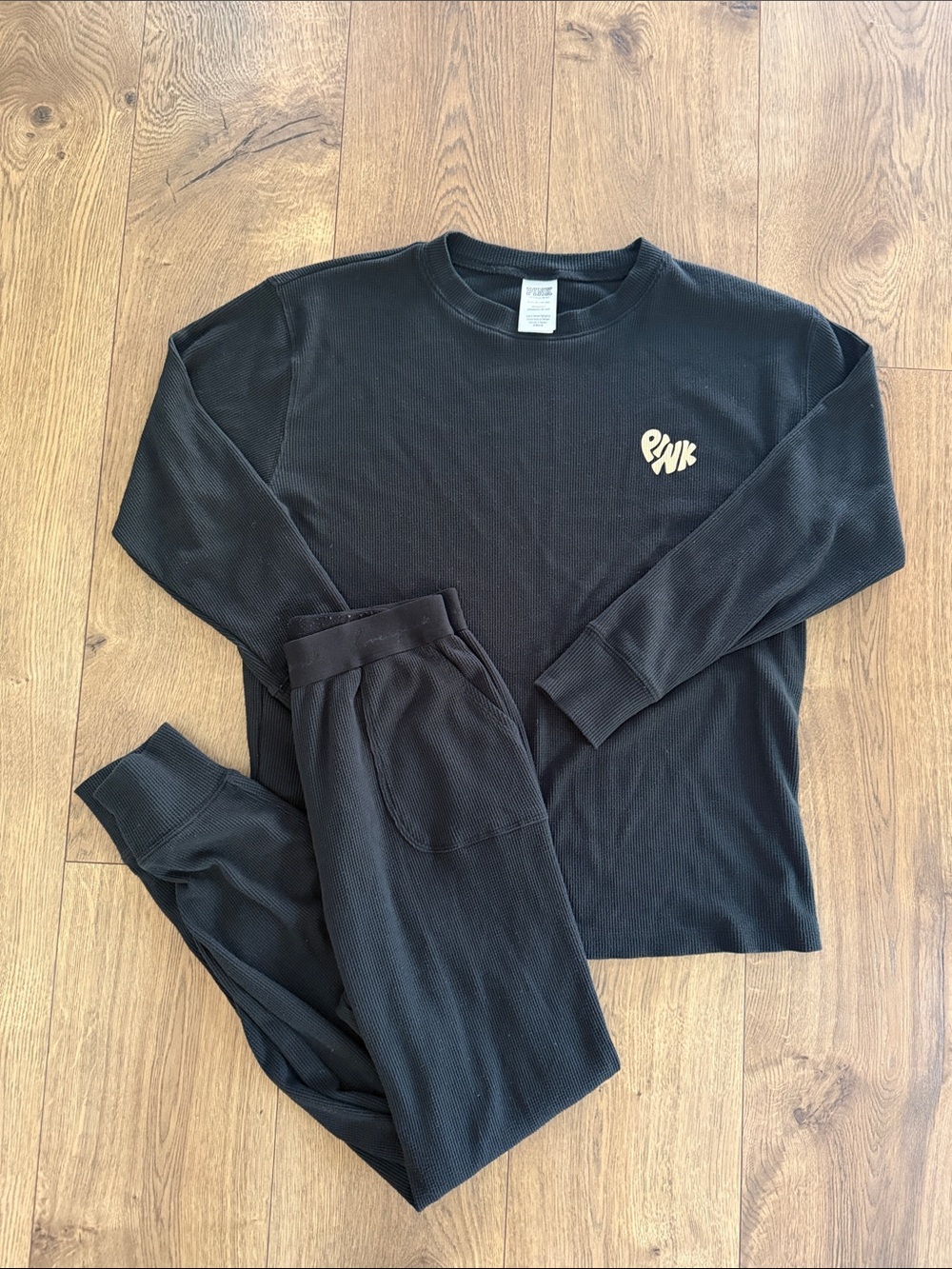 Victoria’s Secret Waffle Knite Long Sleeve Jogger Lounge Set
